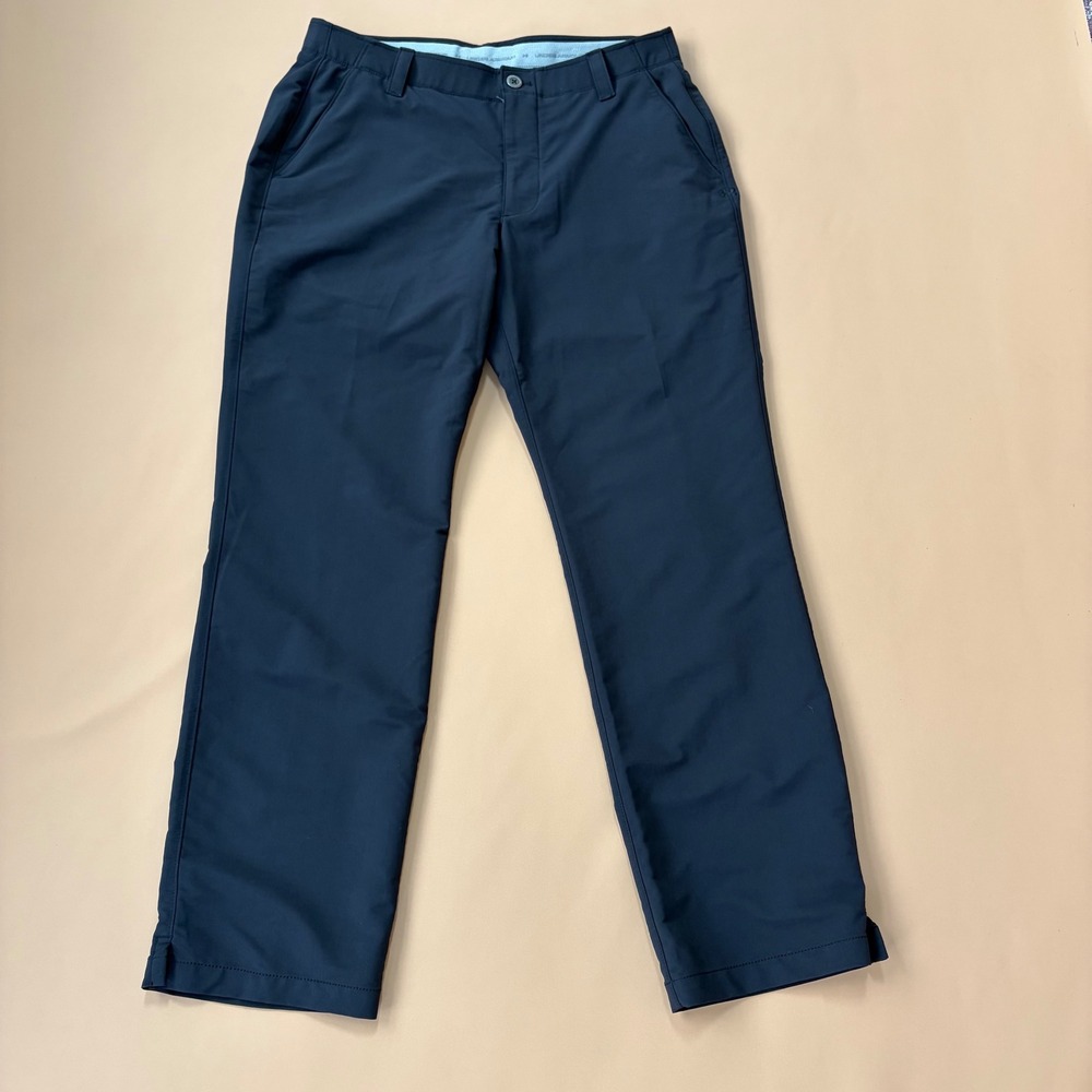 Under Armour Men's Golf Pants Size 36x32 (34x31.5) Black Loose Fit Tech Athletic
